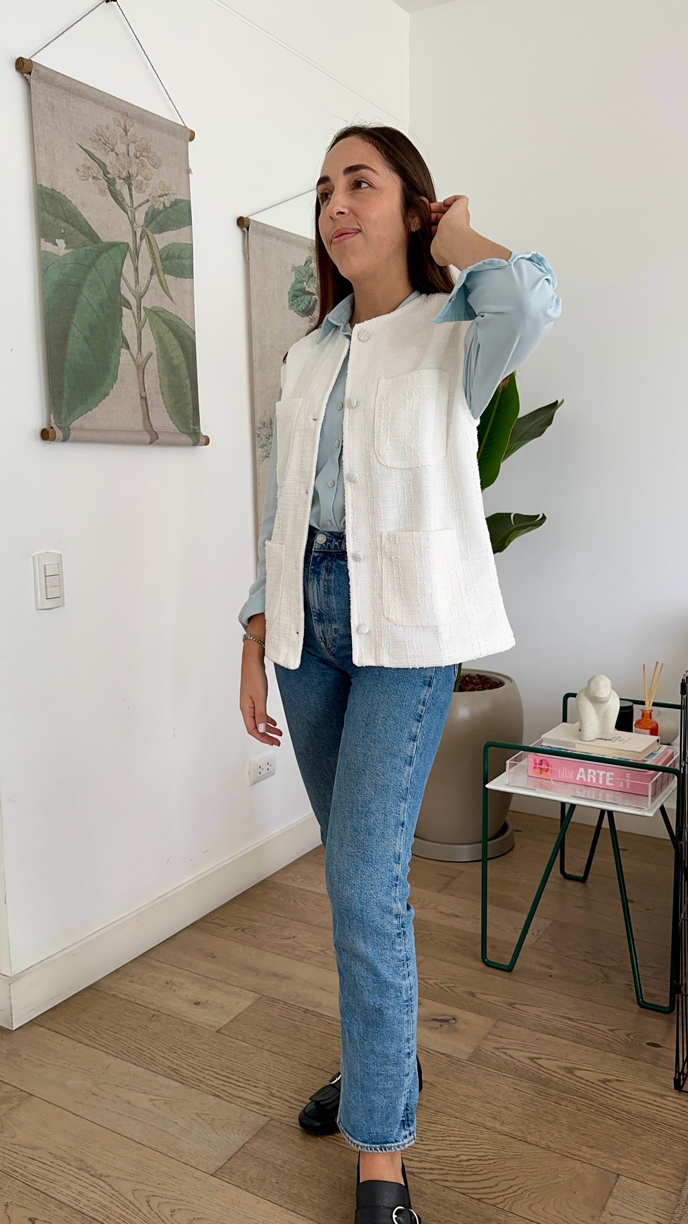 Chaleco Lourdes - Hueso