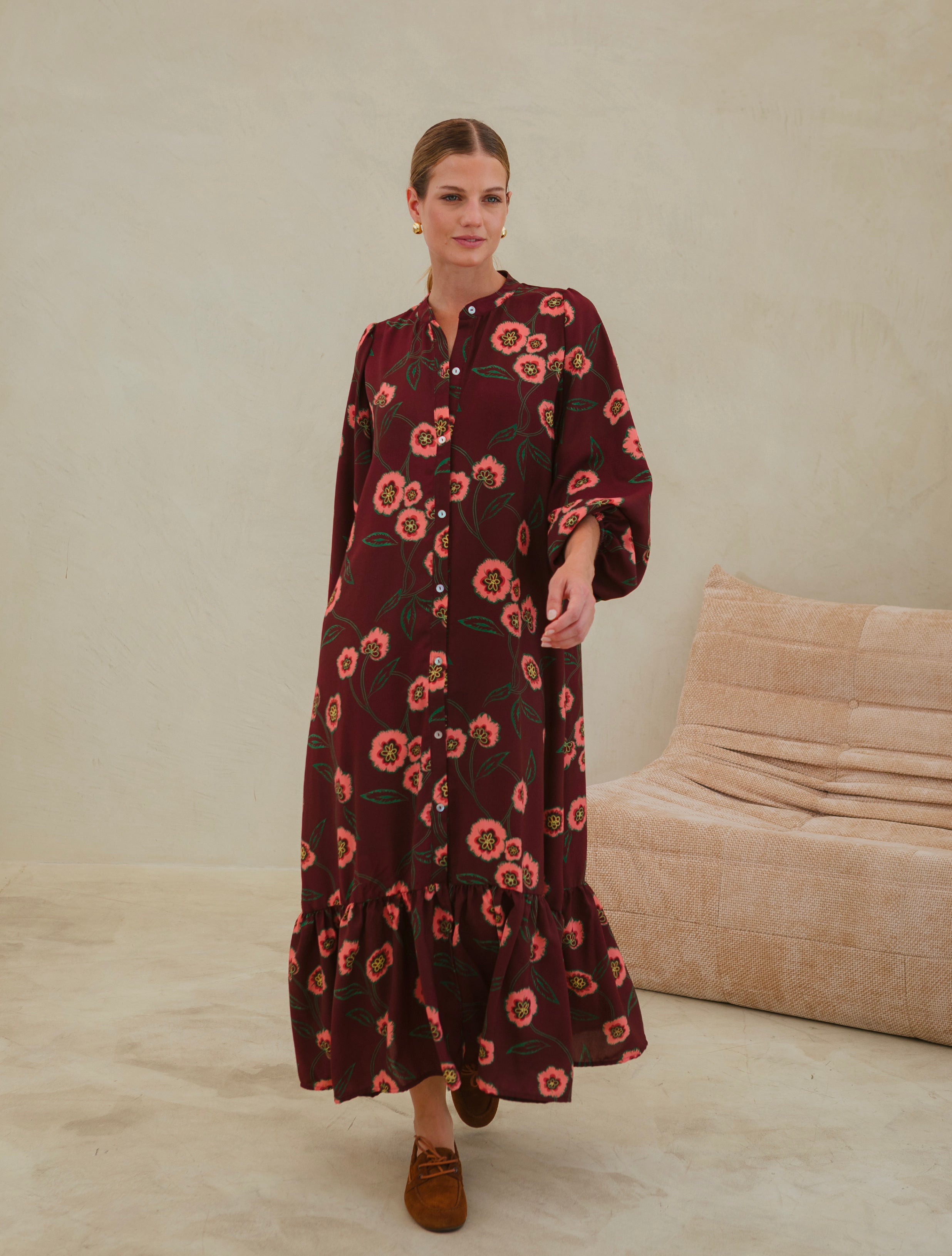 Vestido Sabina - Guinda