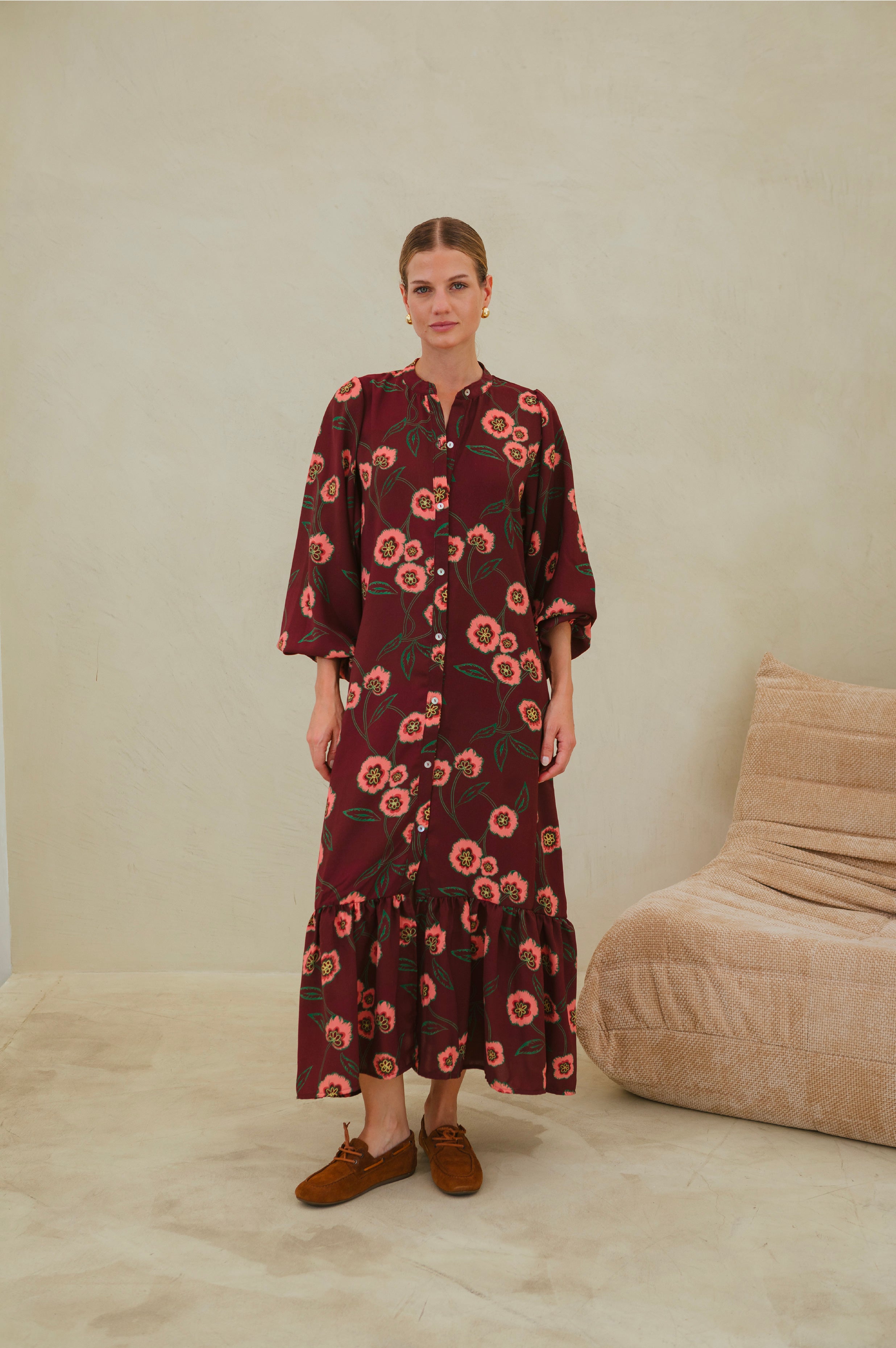 Vestido Sabina - Guinda