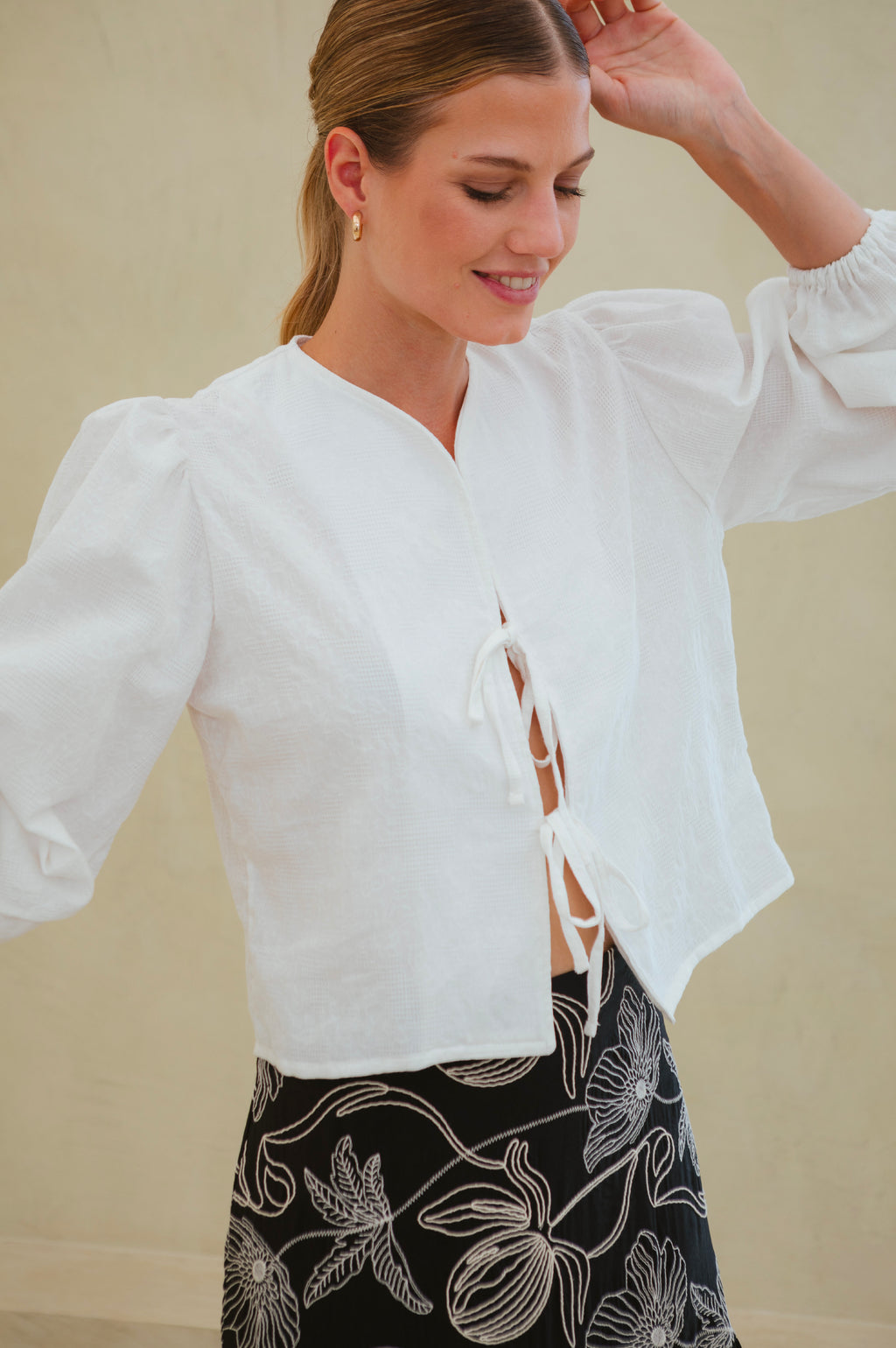 Blusa Algarve - Hueso