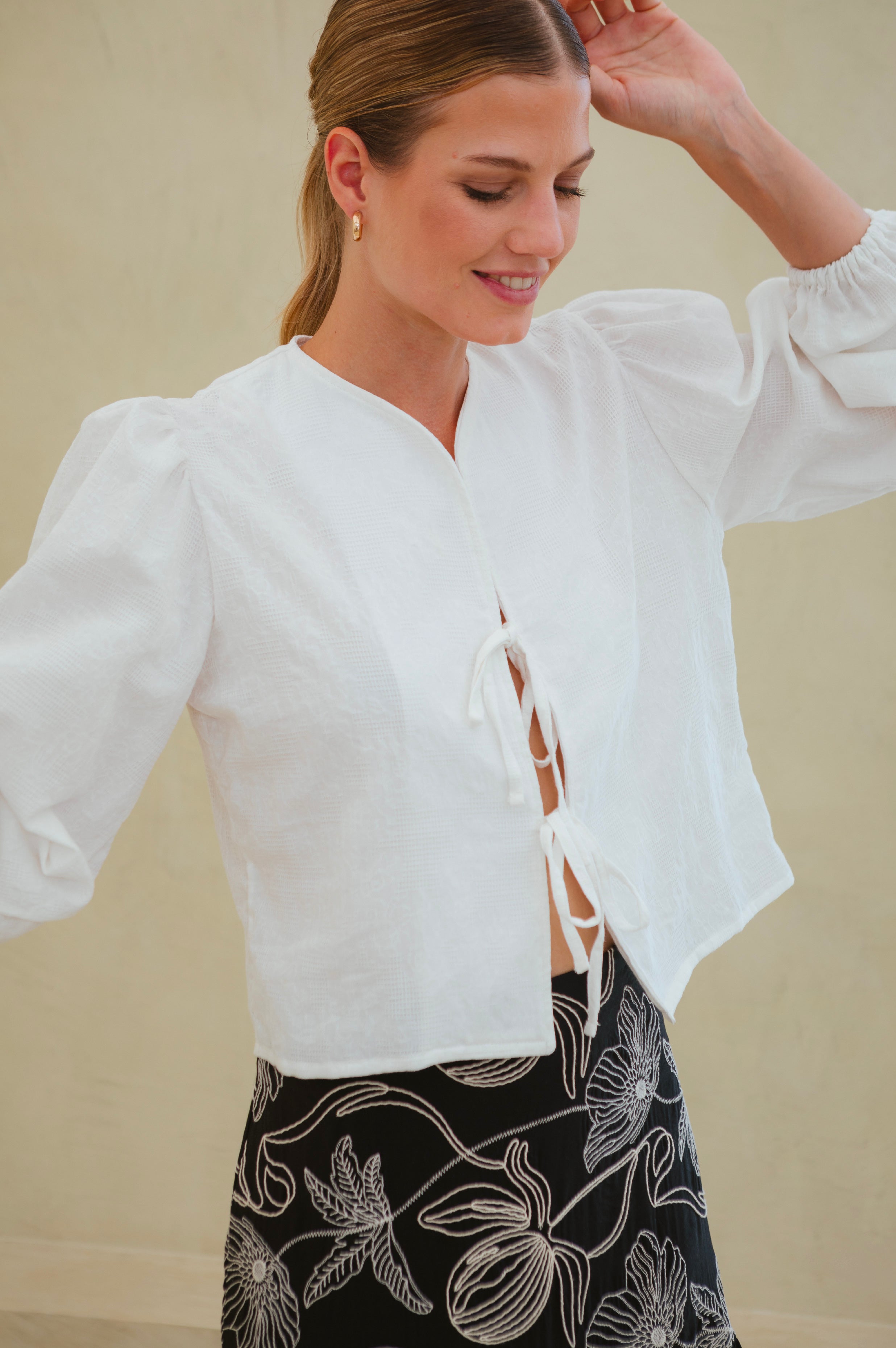 Blusa Algarve - Hueso