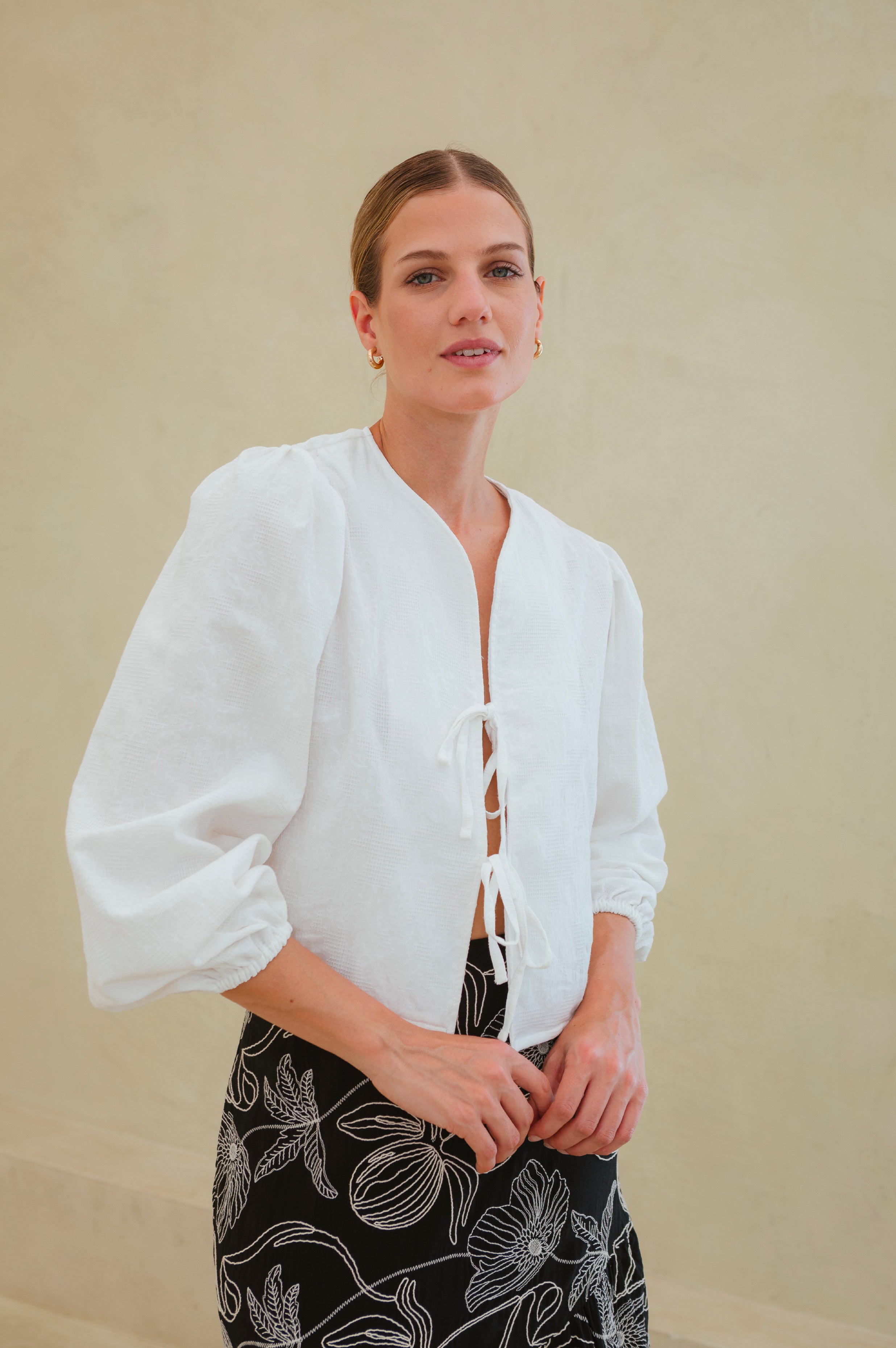 Blusa Algarve - Hueso