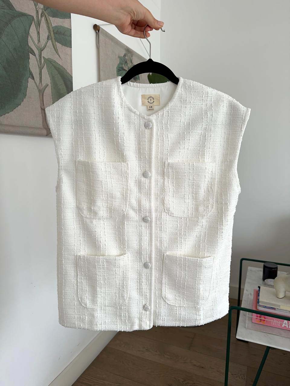 Chaleco Lourdes - Hueso