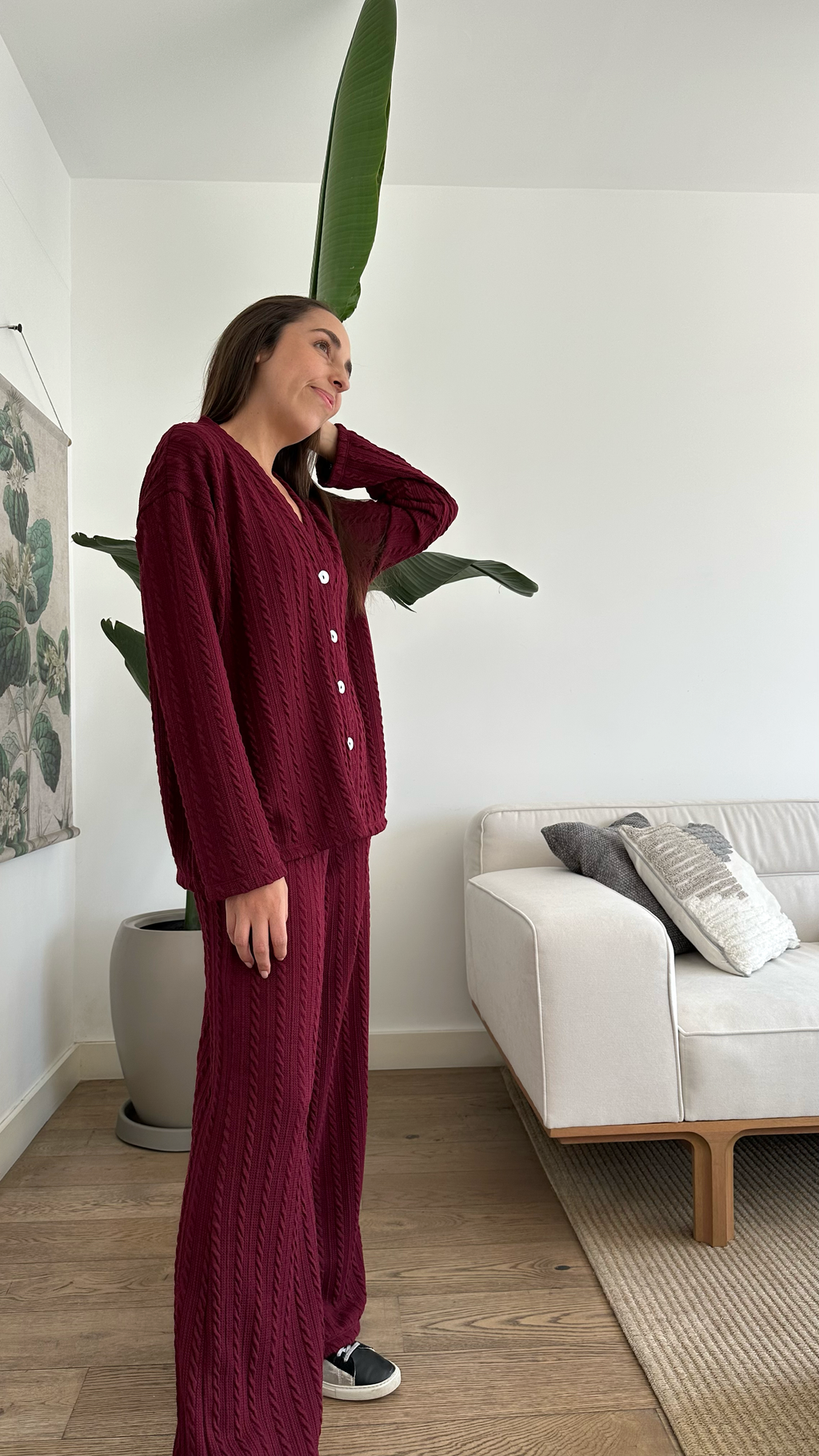 Comfy set Sofía - Burgundy