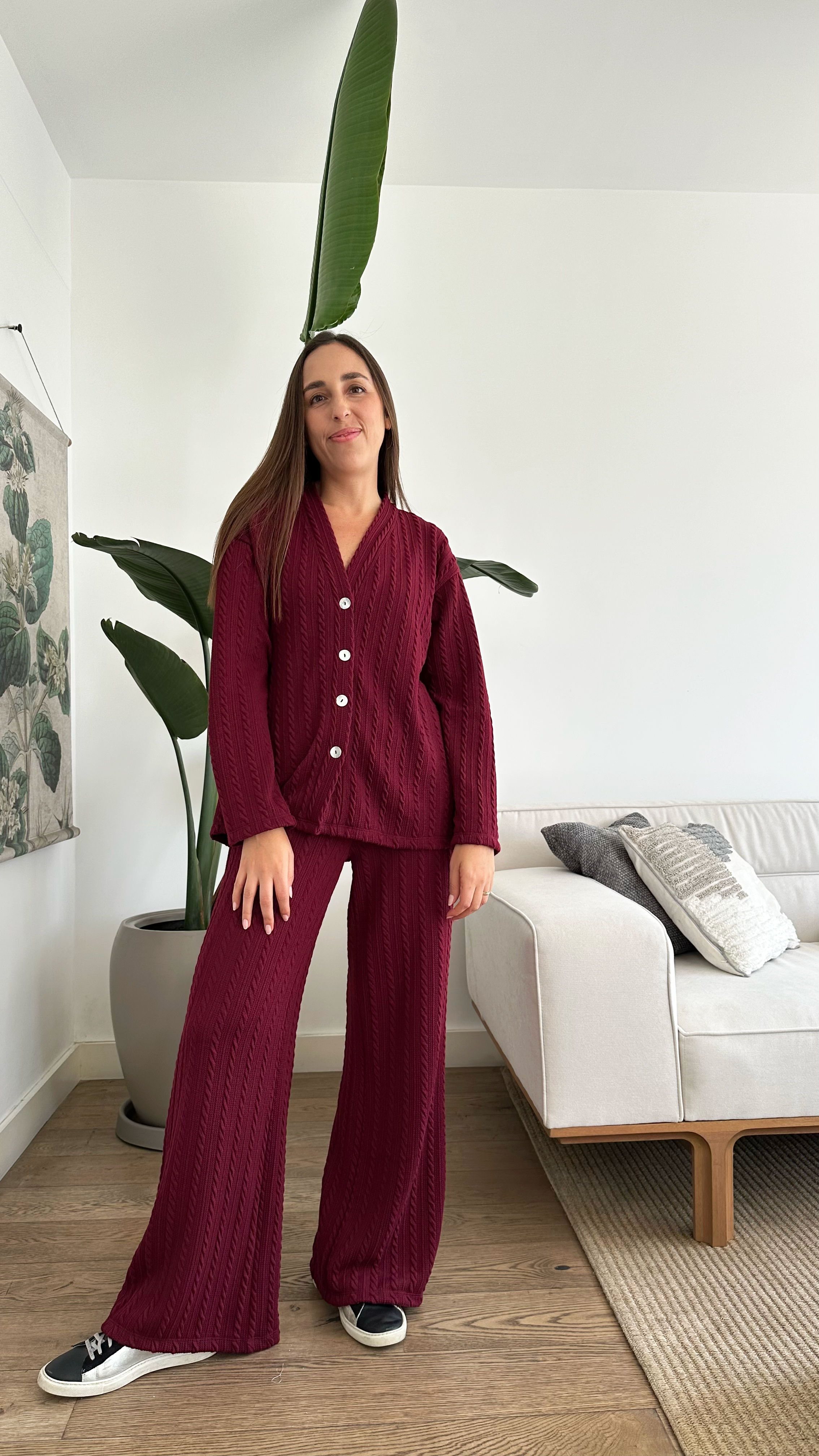 Comfy set Sofía - Burgundy