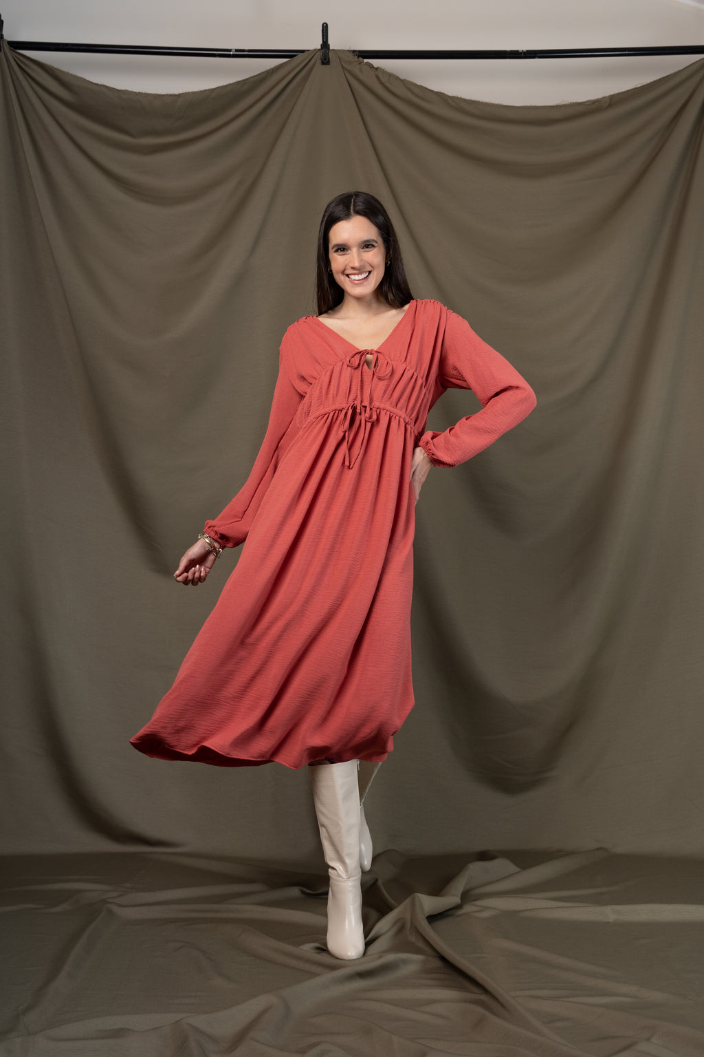 Vestido Angelina - Coral