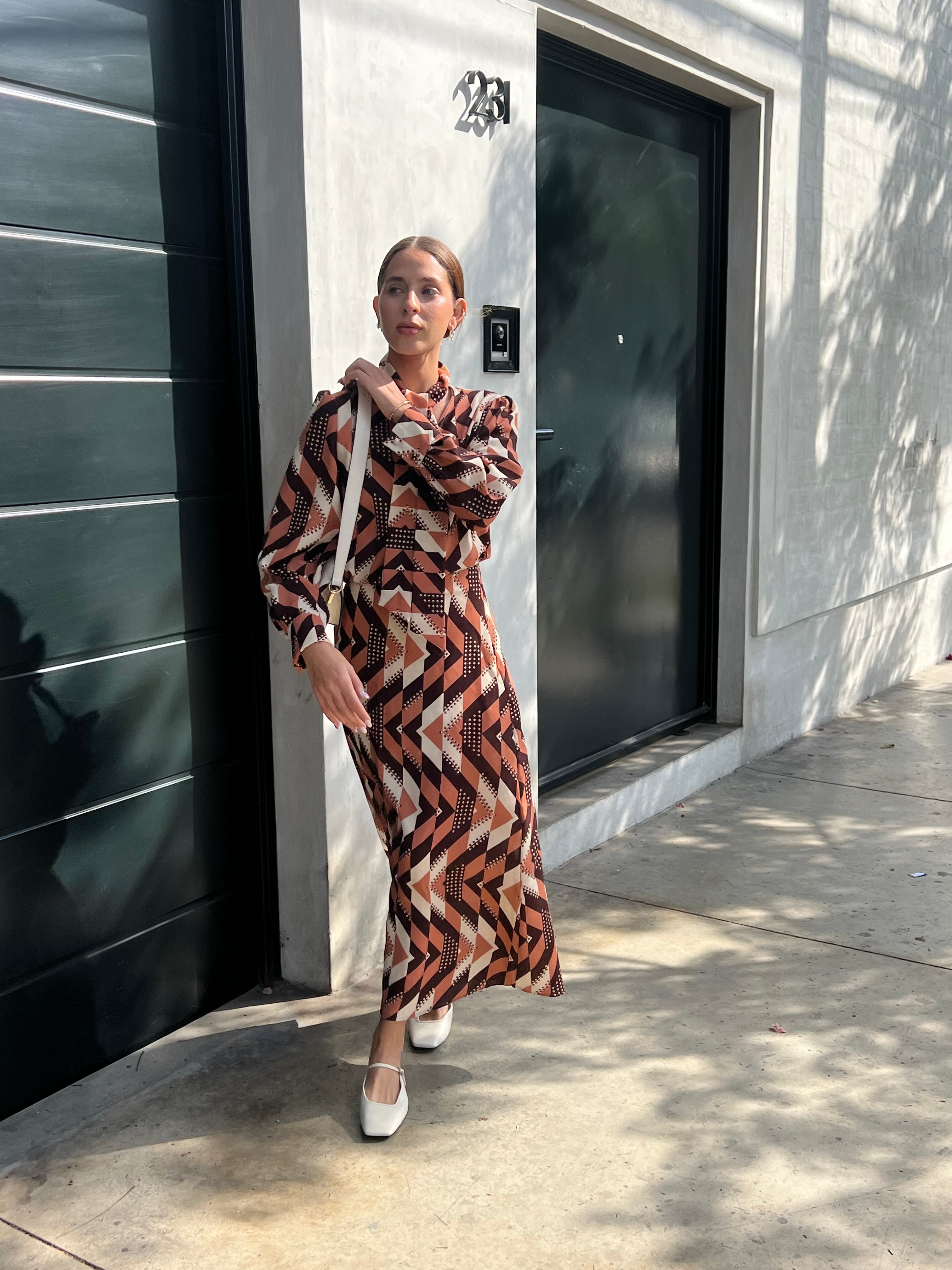 Falda Julieta - Print marrón