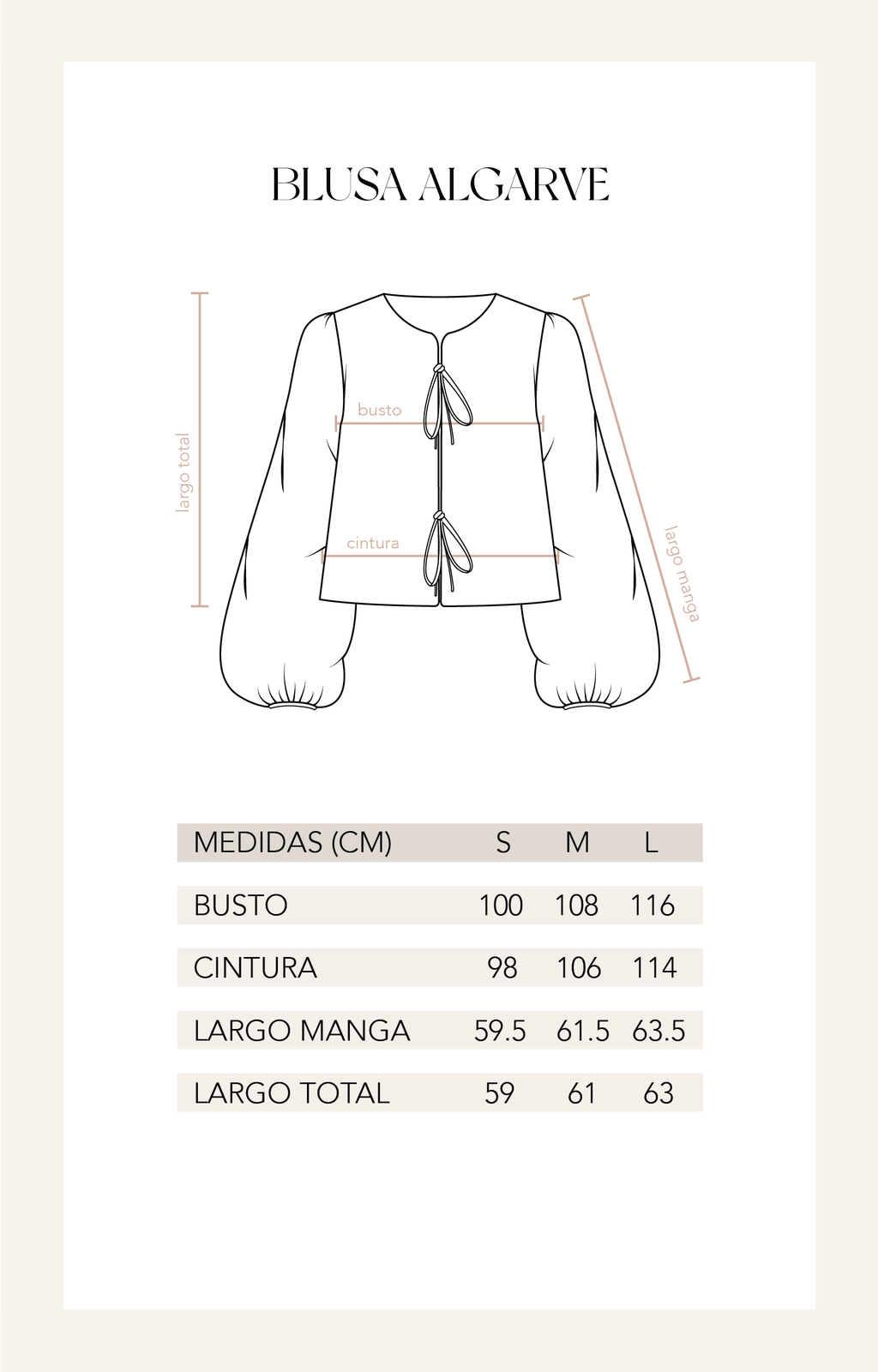 Blusa Algarve - Hueso