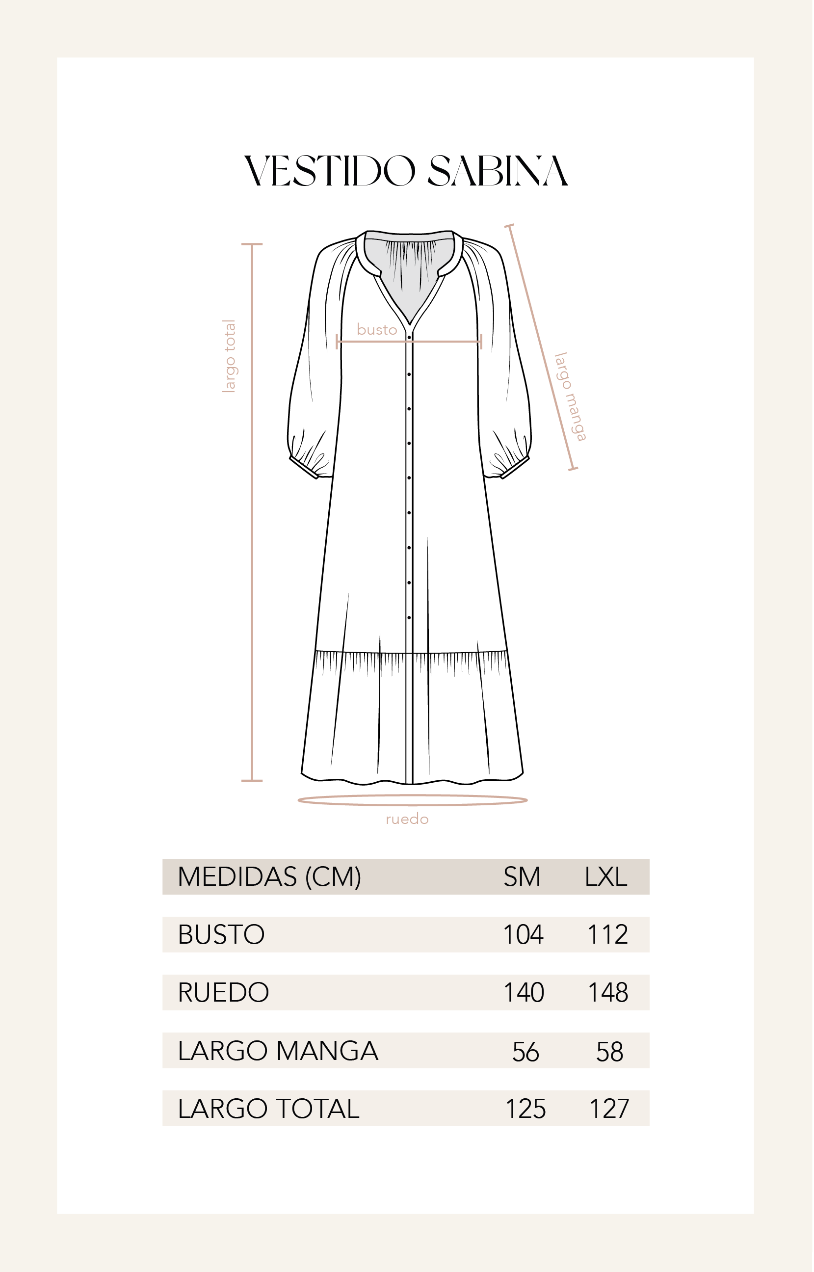 Vestido Sabina - Durazno