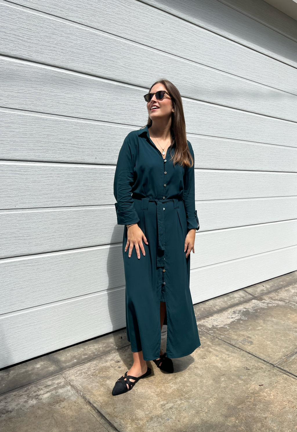 Vestido Bianca - Verde teal