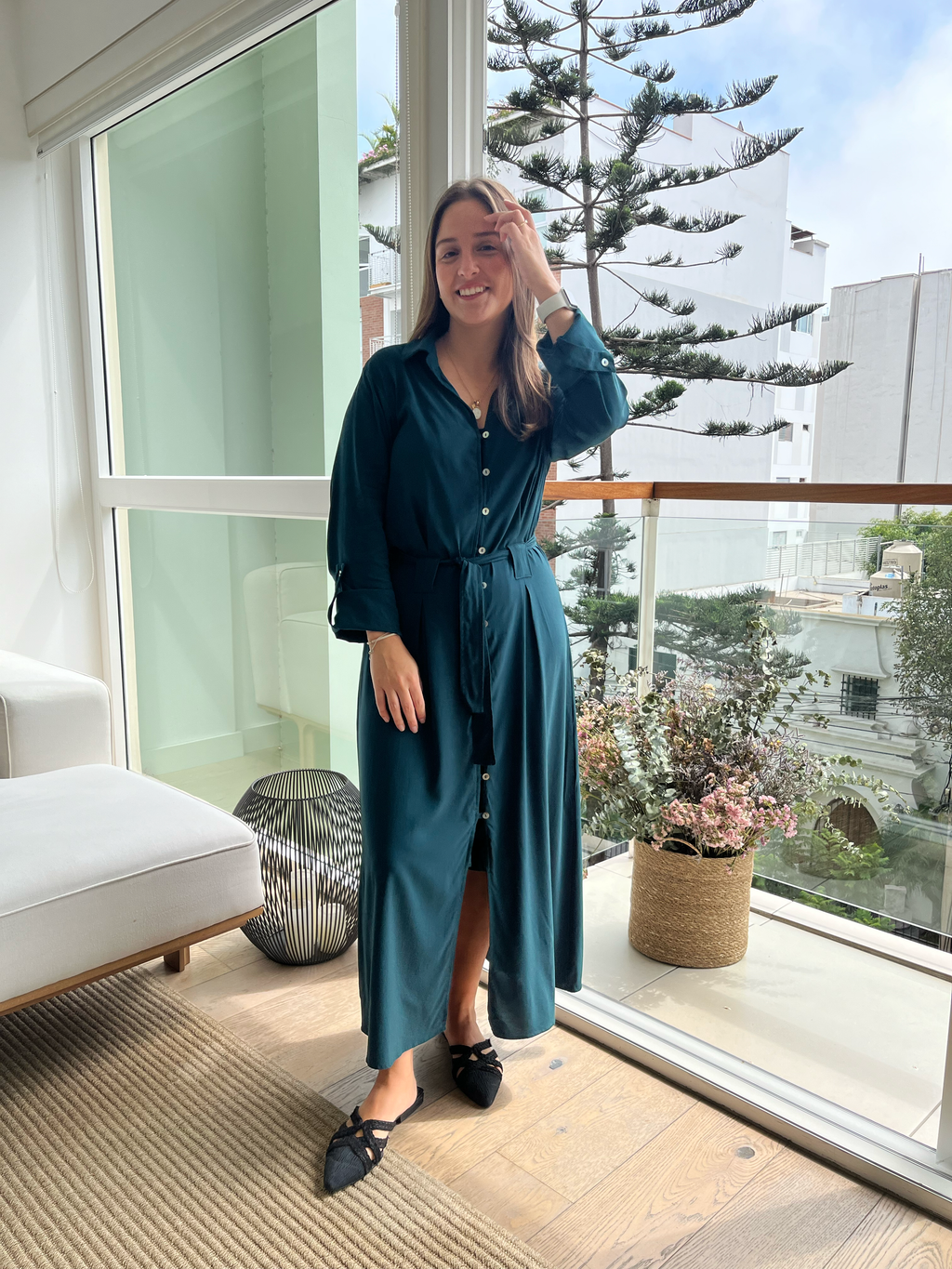 Vestido Bianca - Verde teal